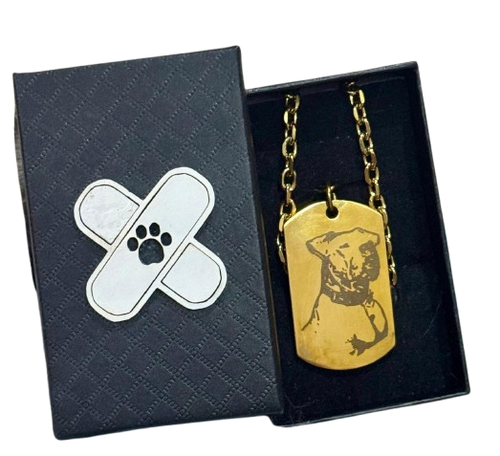 Collar Curita Dorado Hombre